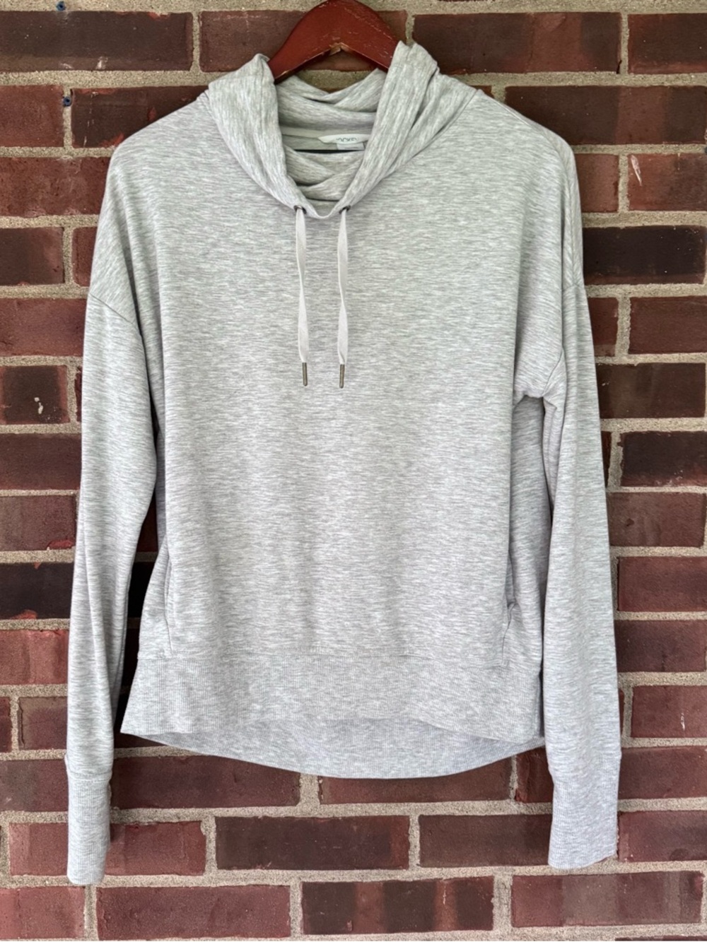Jockey Women’s Small Gray Cowl Neck Hoodie Lightweight Pullover